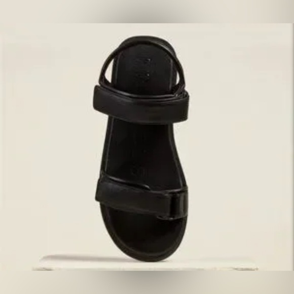 NIB Dear Frances Leo black minimalist leather sandals for summer - Picture 2 of 5